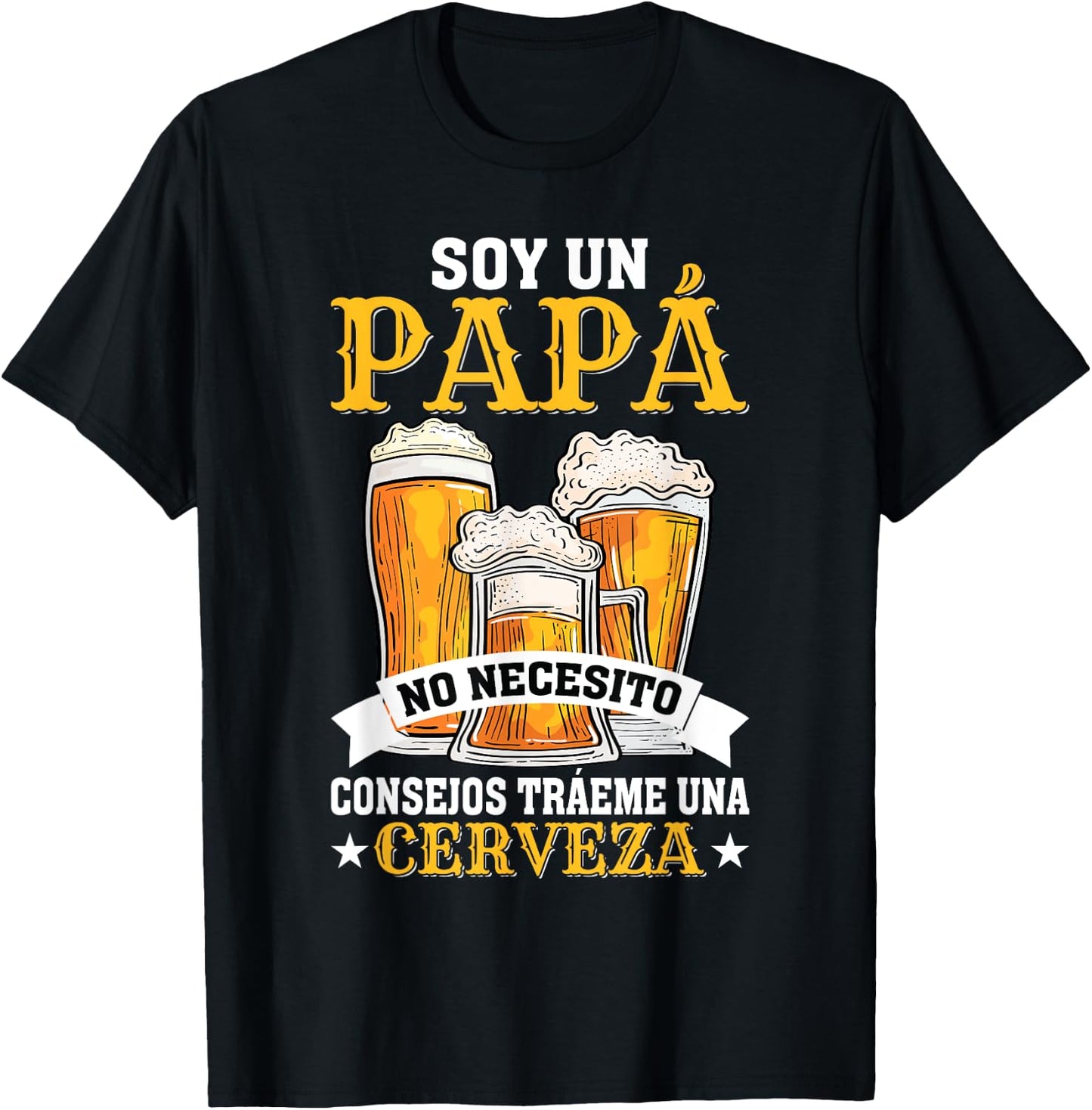 Camiseta Para Bebedores De Cerveza Divertida Para Papá T-Shirt - T-Shirt | Black