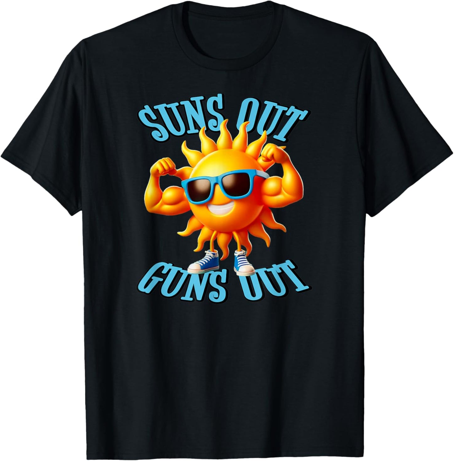 Suns Out Guns Out A Perfect Beach Body Or Not T-Shirt - T-Shirt | Black