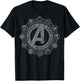 Marvel Avengers Character Circle Logos T-Shirt - T-Shirt | Black