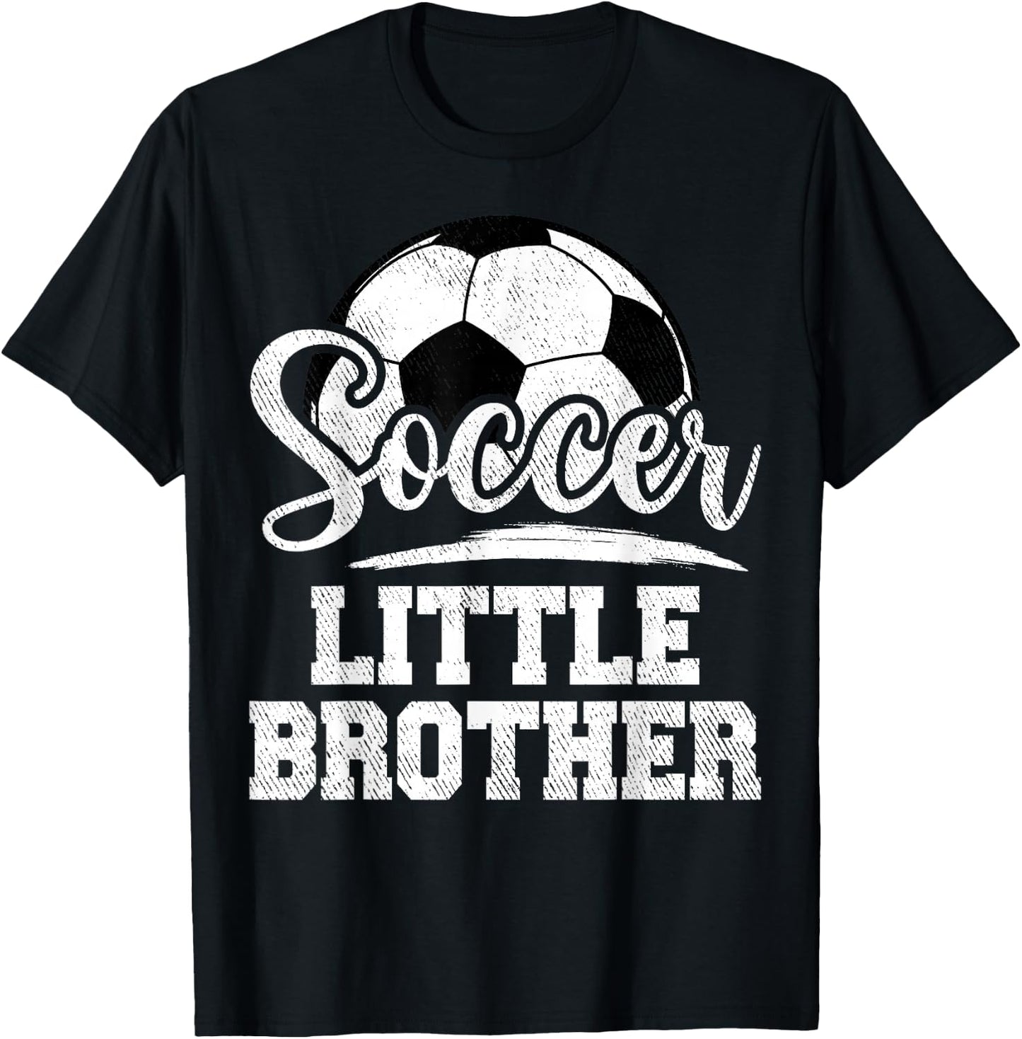 Soccer Little Brother Soccer Player Game Day T-Shirt - T-Shirt | Black