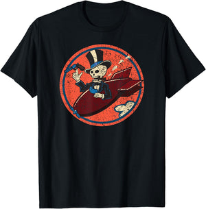 World War I 85 Bomb Squadron Pilot Training Skeleton T-Shirt - T-Shirt | Black