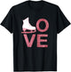 Pink Love Figure Skating Dress Ice Skating Shoes T-Shirt - T-Shirt | Black