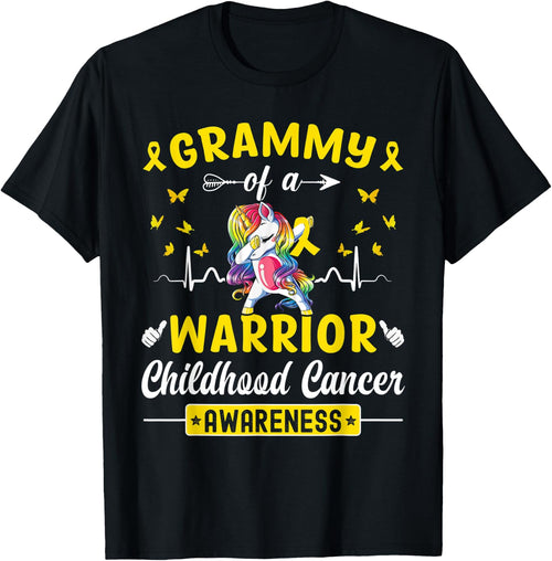Grammy Of A Warrior Childhood Cancer Awareness Unicorn