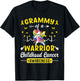 Grammy Of A Warrior Childhood Cancer Awareness Unicorn T-Shirt - T-Shirt | Black
