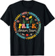 Pre-K Dream Team Back To School Teacher Care Love Floral T-Shirt - T-Shirt | Black