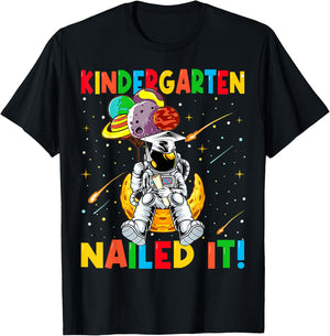 Astronaut Space Kindergarten Graduation Cap Gifts for Kids T-Shirt - T-Shirt | Black