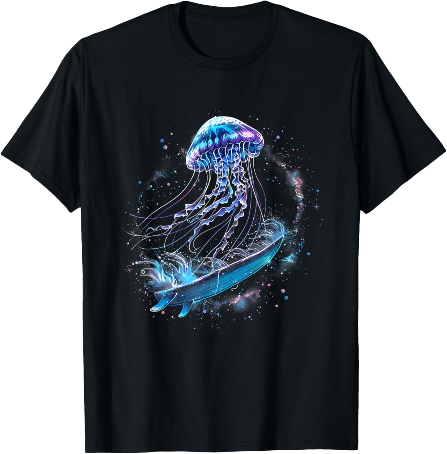 Jellyfish Ocean Sea Animal Lover Sea Ocean Jellyfish Surfing T-Shirt - T-Shirt | Black