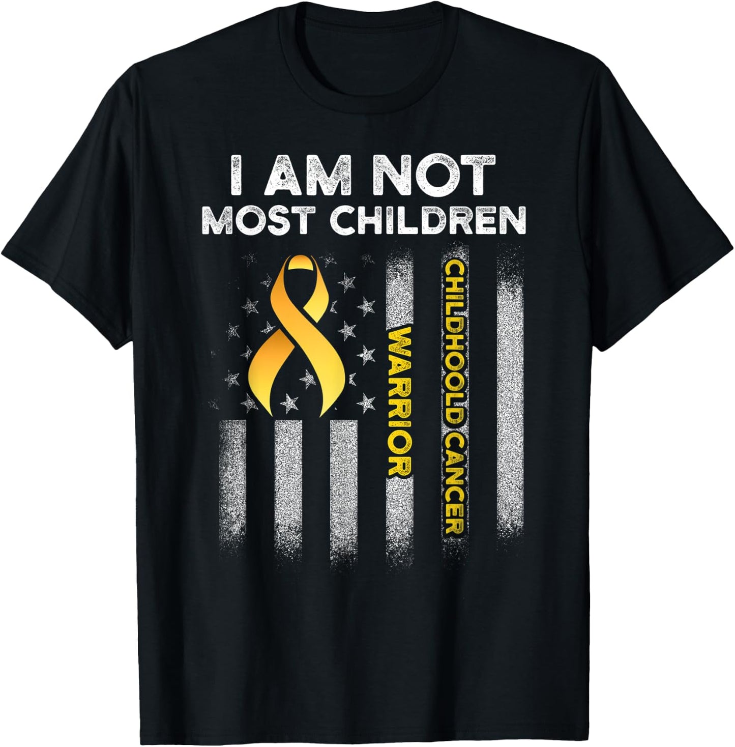 Childhood Cancer Survivor Most Child Support Warrior DA1 T-Shirt - T-Shirt | Black