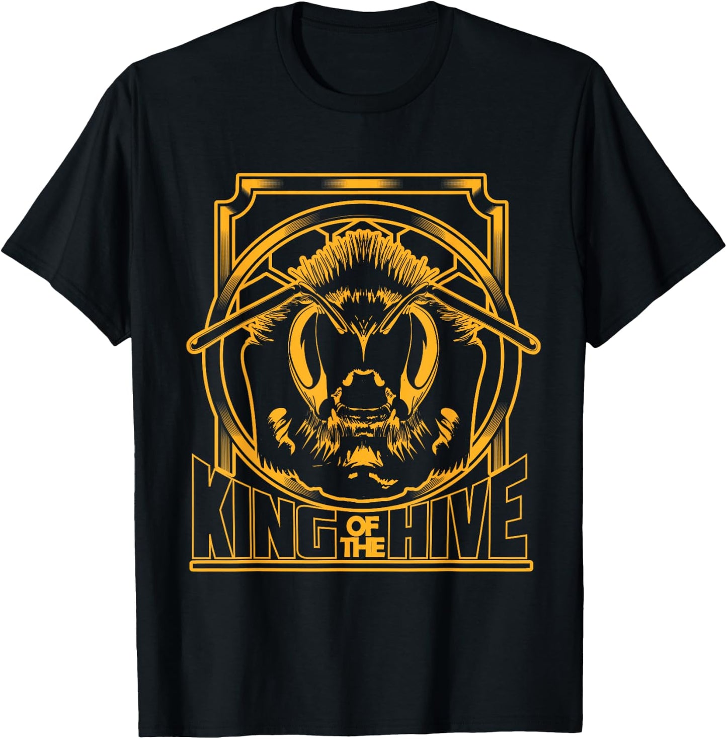 King Of The Hive Funny Cute Beekeeping Gift Bee Keeper T-Shirt - T-Shirt | Black