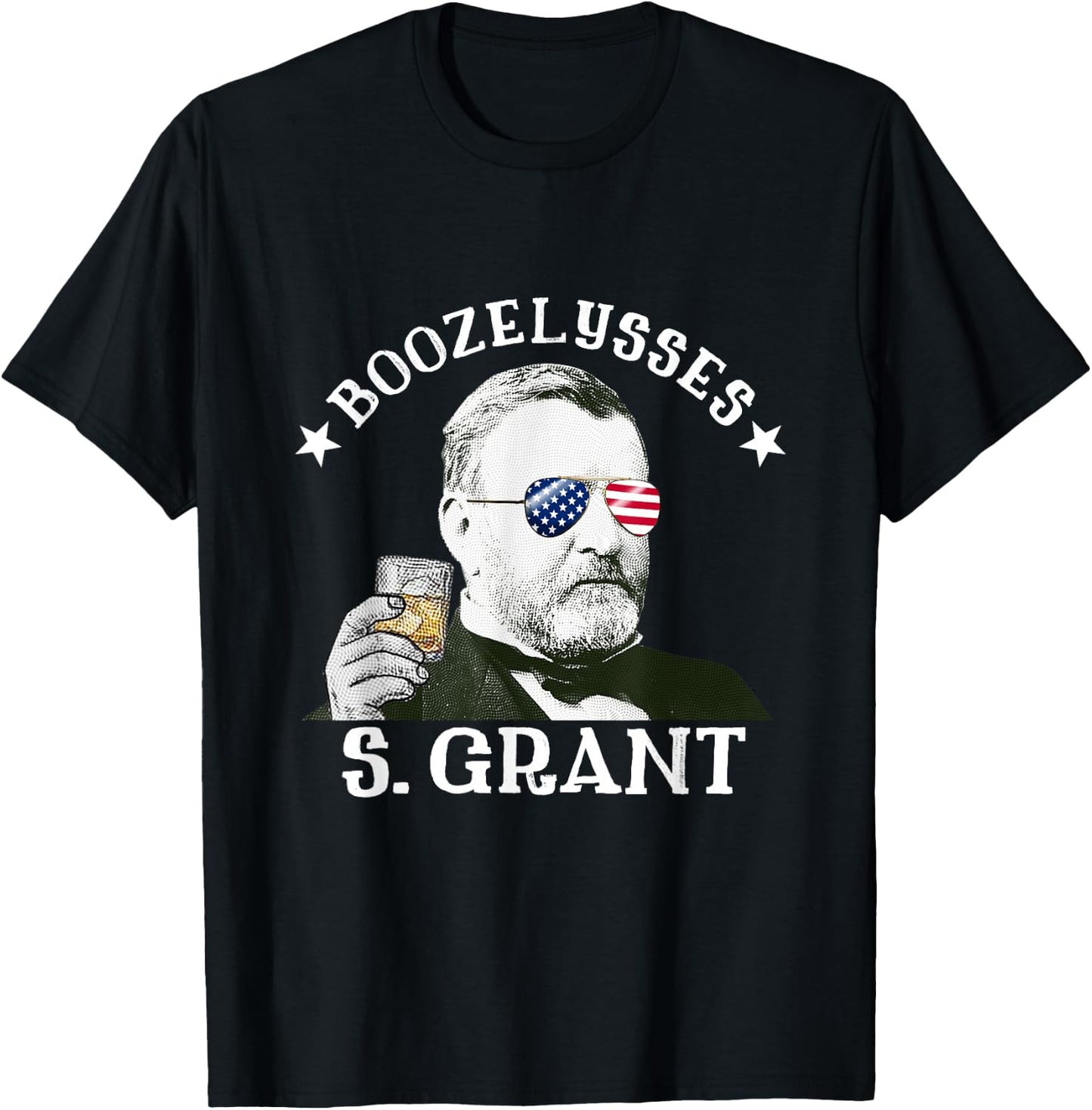 Boozelysses S. Grant Ulysses S. Grant Drinking Presidents T-Shirt - T-Shirt | Black