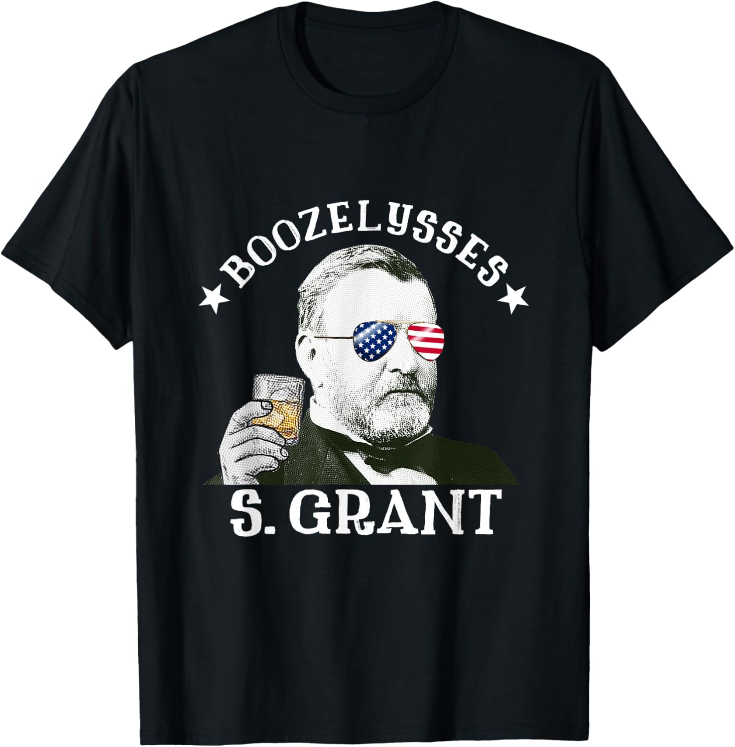 Boozelysses S. Grant Ulysses S. Grant Drinking Presidents T-Shirt - T-Shirt | Black