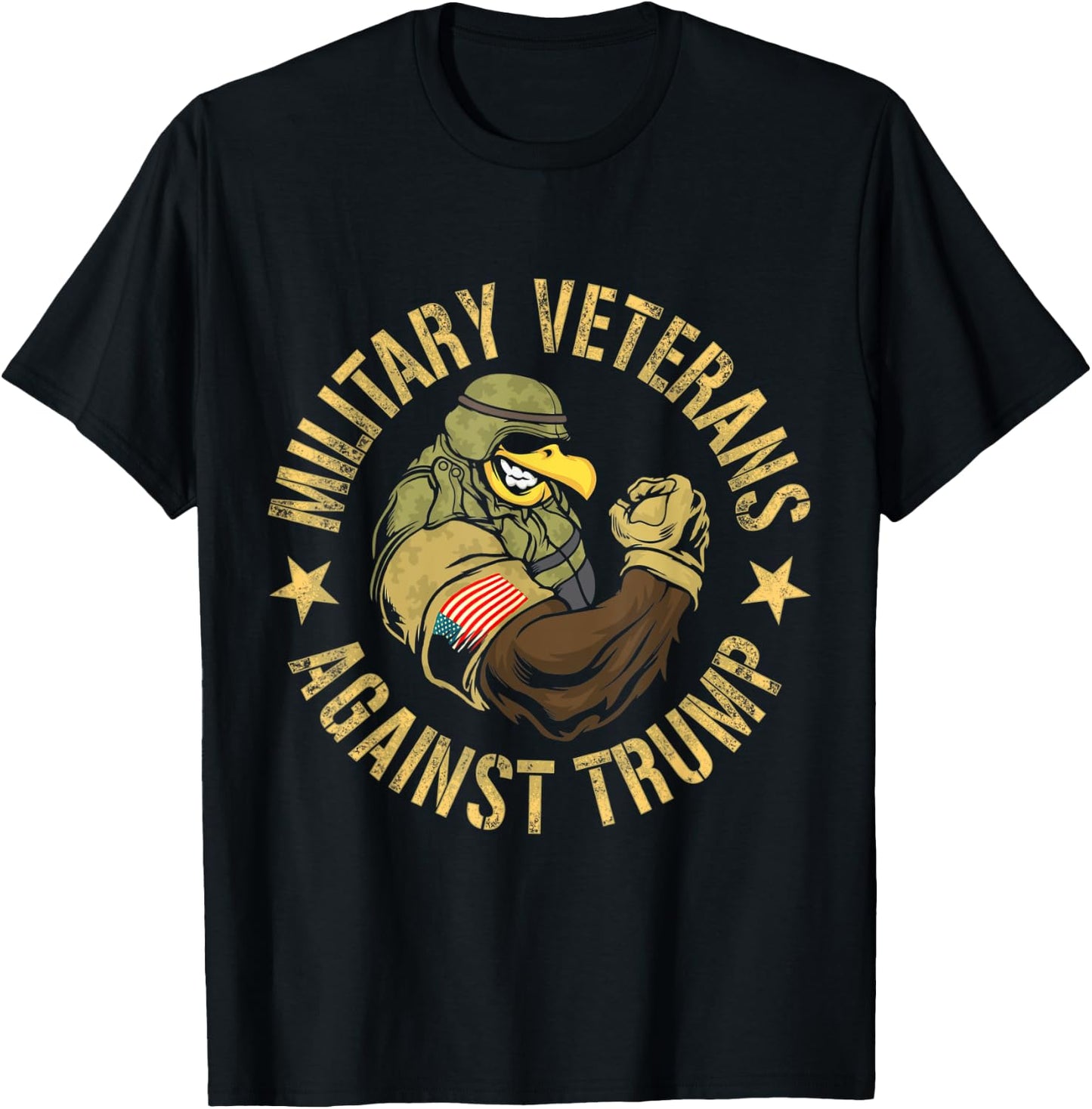 Military Veterans Against Trump 2020 Human USA Election T-Shirt - T-Shirt | Black