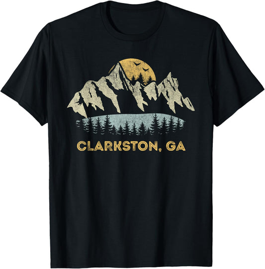 Clarkston Georgia Mountain Sunset Sunrise GA T-Shirt - T-Shirt | Black