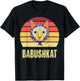 Vintage Babushkat Funny Babushka Head Scarf Cat Lover T-Shirt - T-Shirt | Black