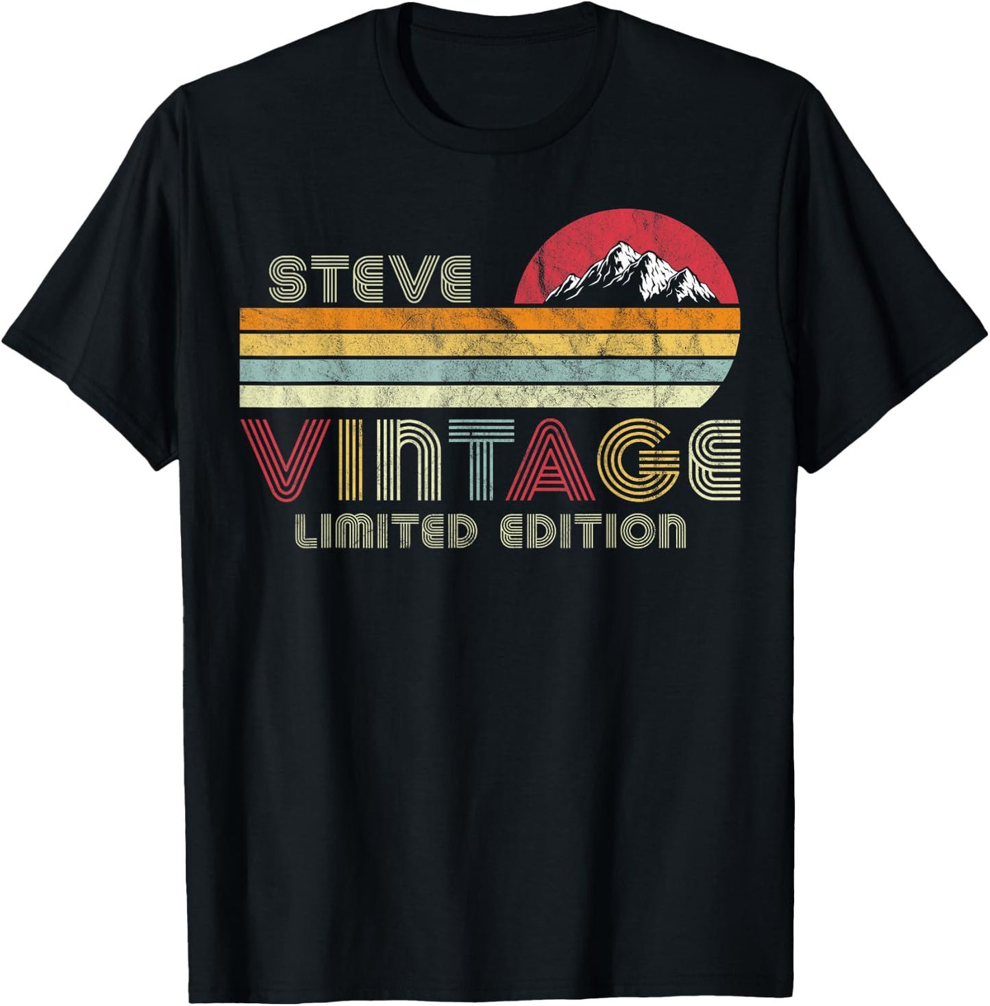 Steve Name Gifts Vintage Limited Edition Birthday Outfit T-Shirt - T-Shirt | Black