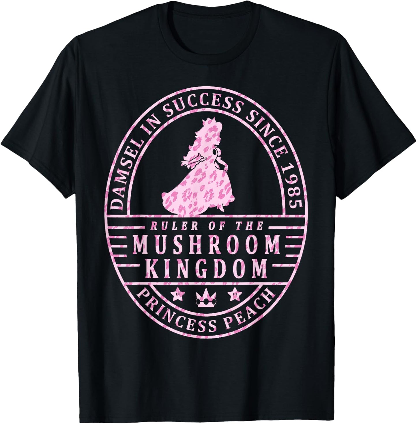 Super Mario Princess Peach Ruler Of The Mushroom Kingdom T-Shirt - T-Shirt | Black