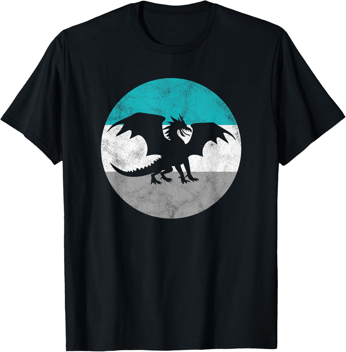 Dragon Retro Fantasy Gift or Boys T-Shirt - T-Shirt | Black