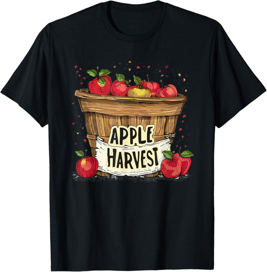 Funny Basket with Apples for Apple Harvest Costume T-Shirt - T-Shirt | Black