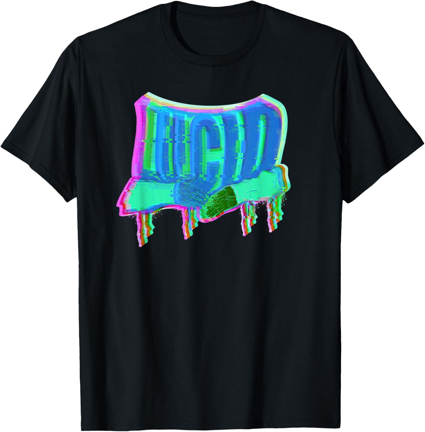 Lucid Glitchcore Clothes T-Shirt - T-Shirt | Black