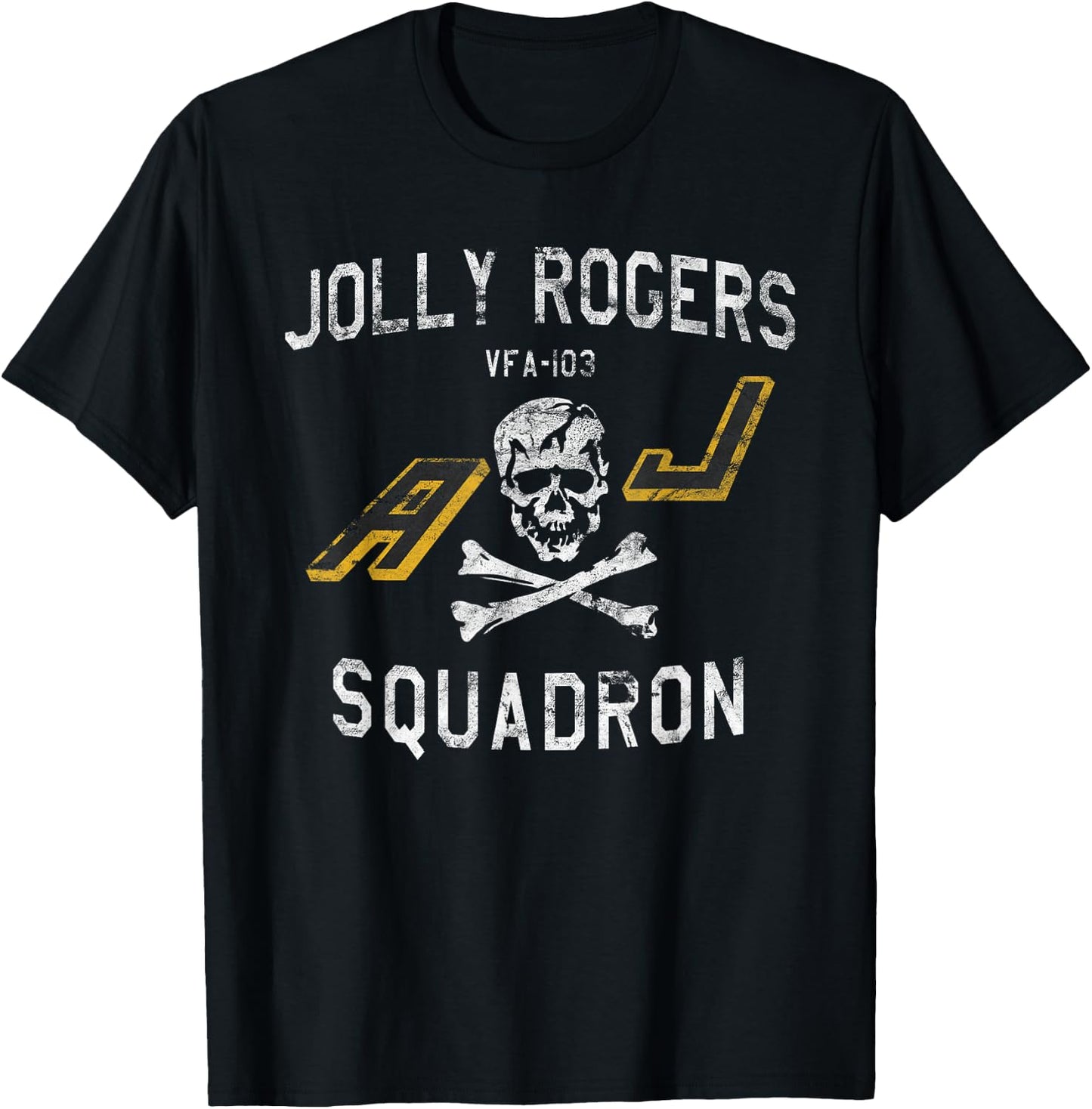 Jolly Rogers Strike Fighter Squadron VFA-103 Vintage T-Shirt - T-Shirt | Black