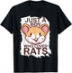 Just A Boy Who Loves Rats Rat Lover Gift T-Shirt - T-Shirt | Black