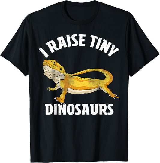 I Raise Tiny Dinosaurs Bearded Dragon T-Shirt - T-Shirt | Black