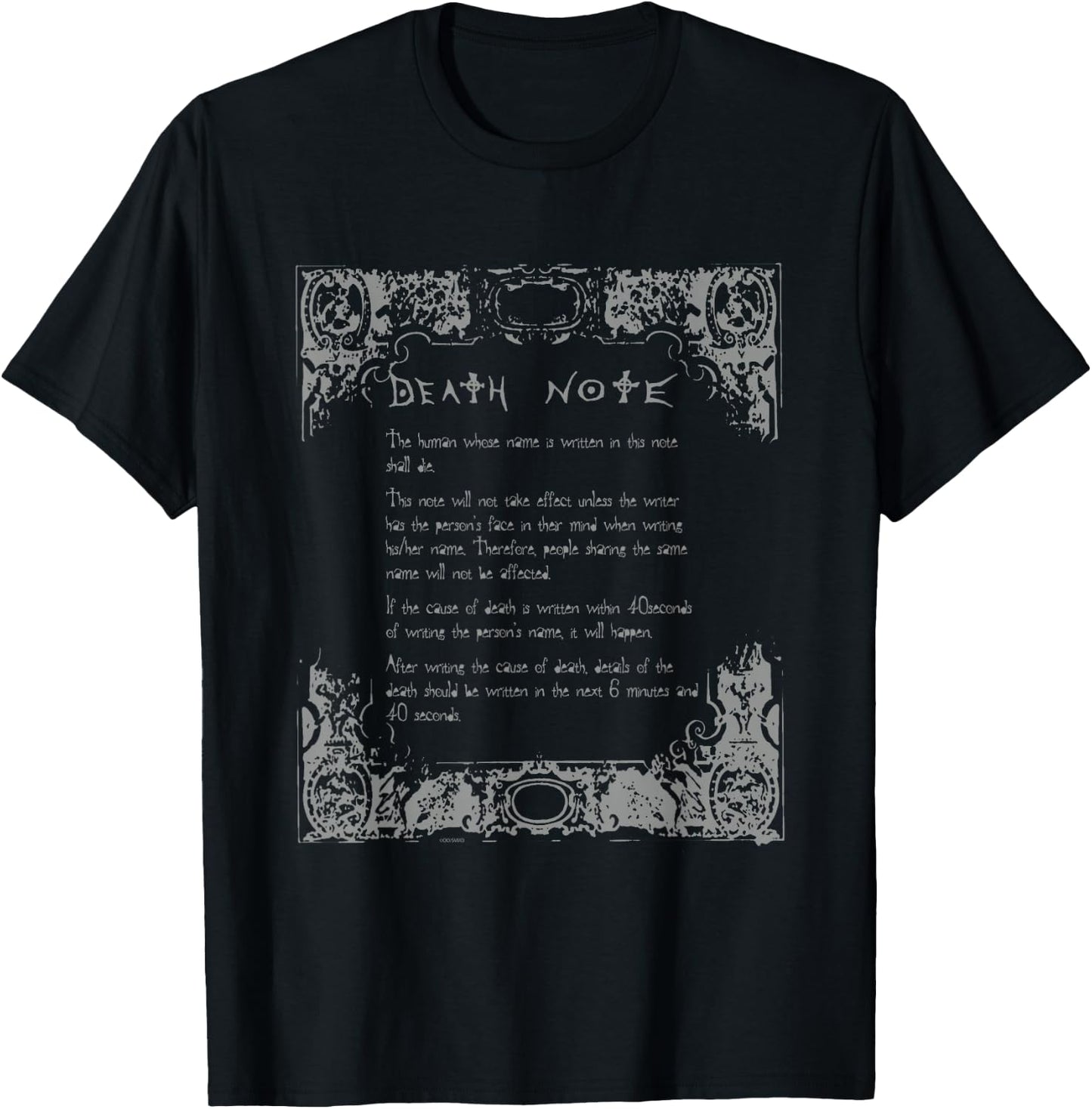 Death Note How to Use Notebook Anime T-Shirt - T-Shirt | Black