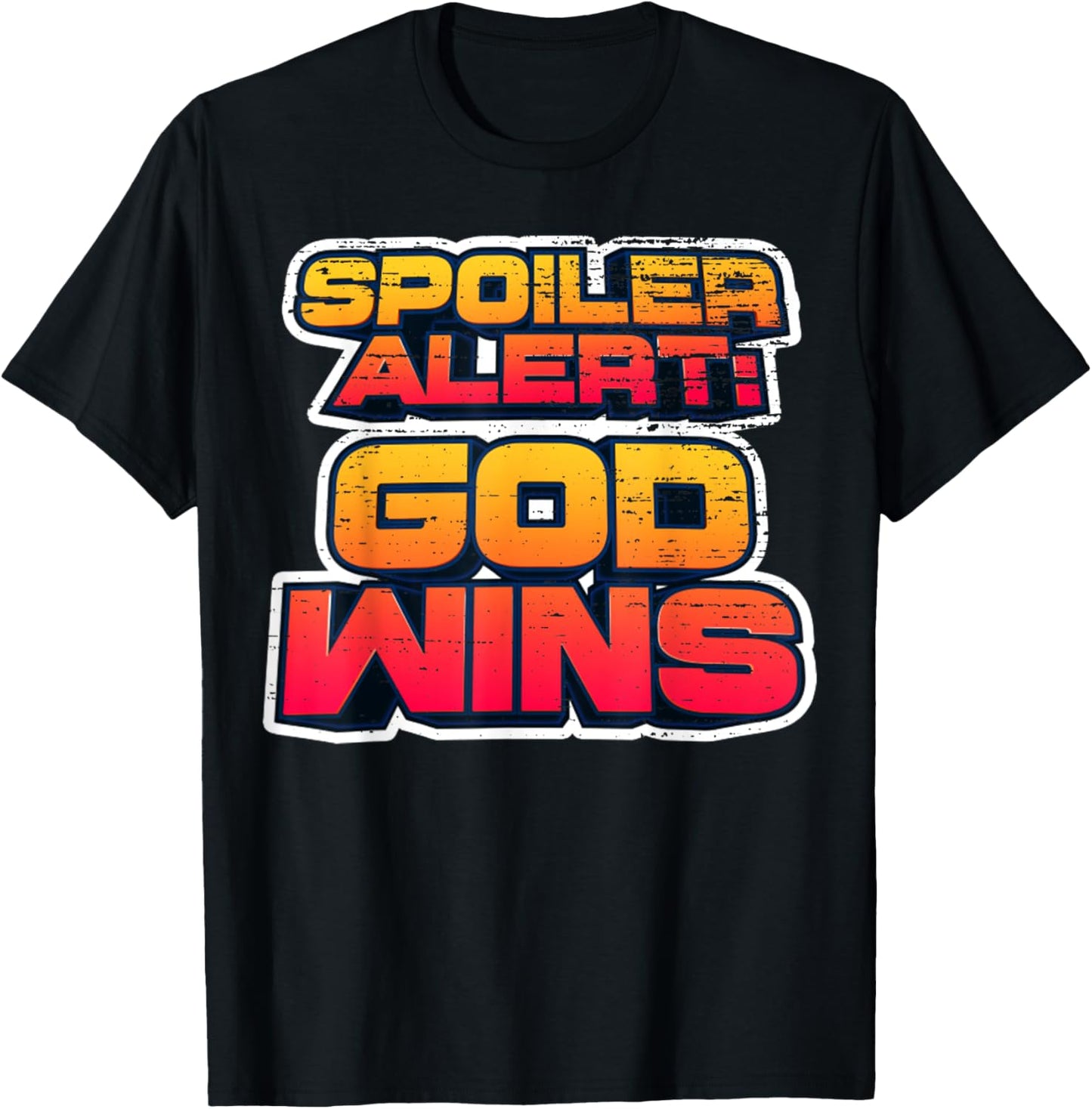 Vintage God - Wins Shirt God Wins Christian Faith Lover-God T-Shirt - T-Shirt | Black