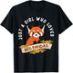 Just A Girl Who Loves Red Pandas Cute Red Panda Kids Girls T-Shirt - T-Shirt | Black