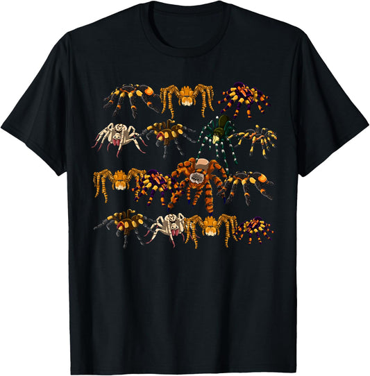 Animal Arachnid Tarantula Arthropod Cobweb Halloween Spider T-Shirt - T-Shirt | Black