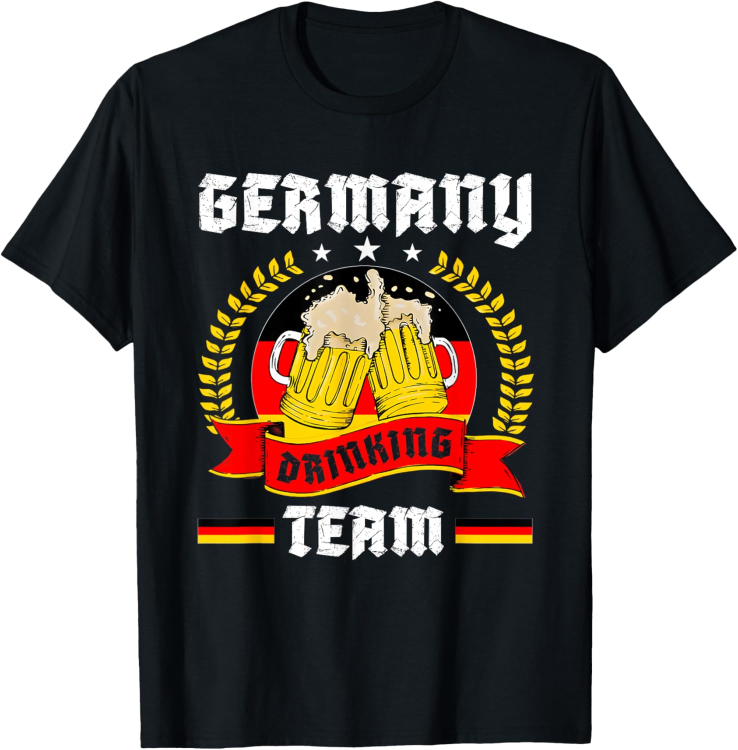Germany Drinking Team Beer Festivals Oktoberfest T-Shirt - T-Shirt | Black
