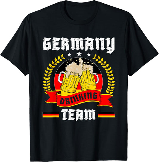Germany Drinking Team Beer Festivals Oktoberfest T-Shirt - T-Shirt | Black