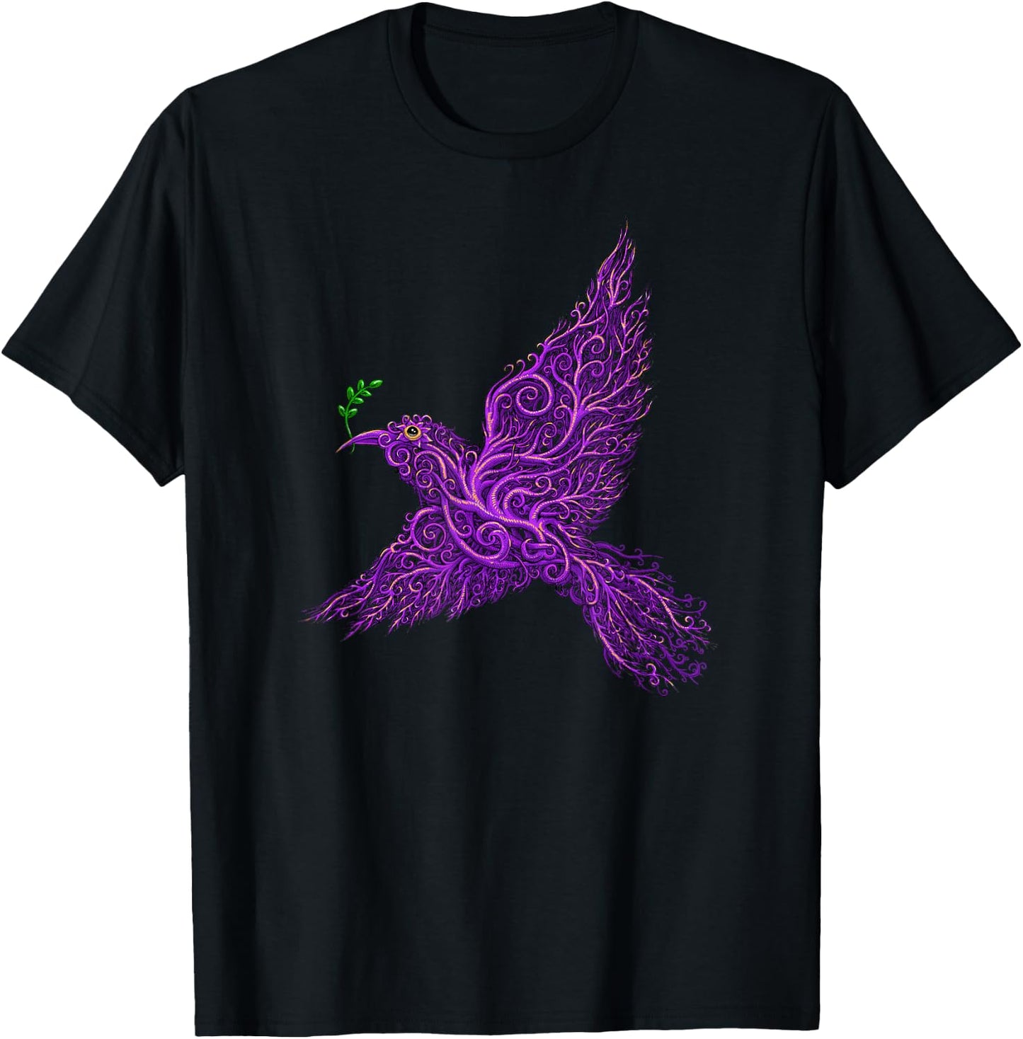 Peace Bird - by Emek Artman T-Shirt - T-Shirt | Black