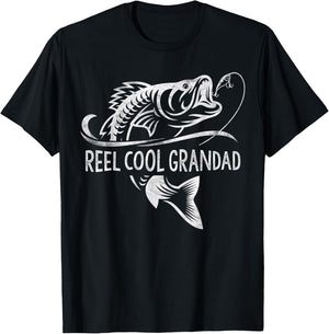 Reel Cool Grandad Fishing Gifts Grandad Father's Day T-Shirt - T-Shirt | Black