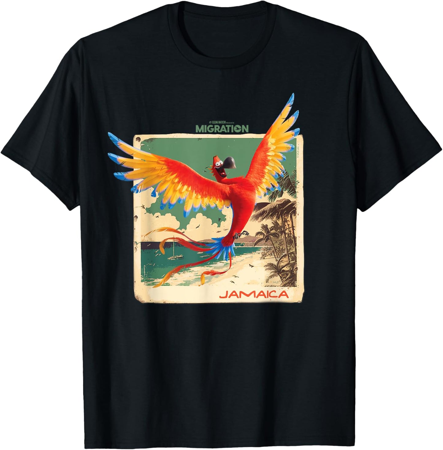 Migration Jamaica Parrot T-Shirt - T-Shirt | Black