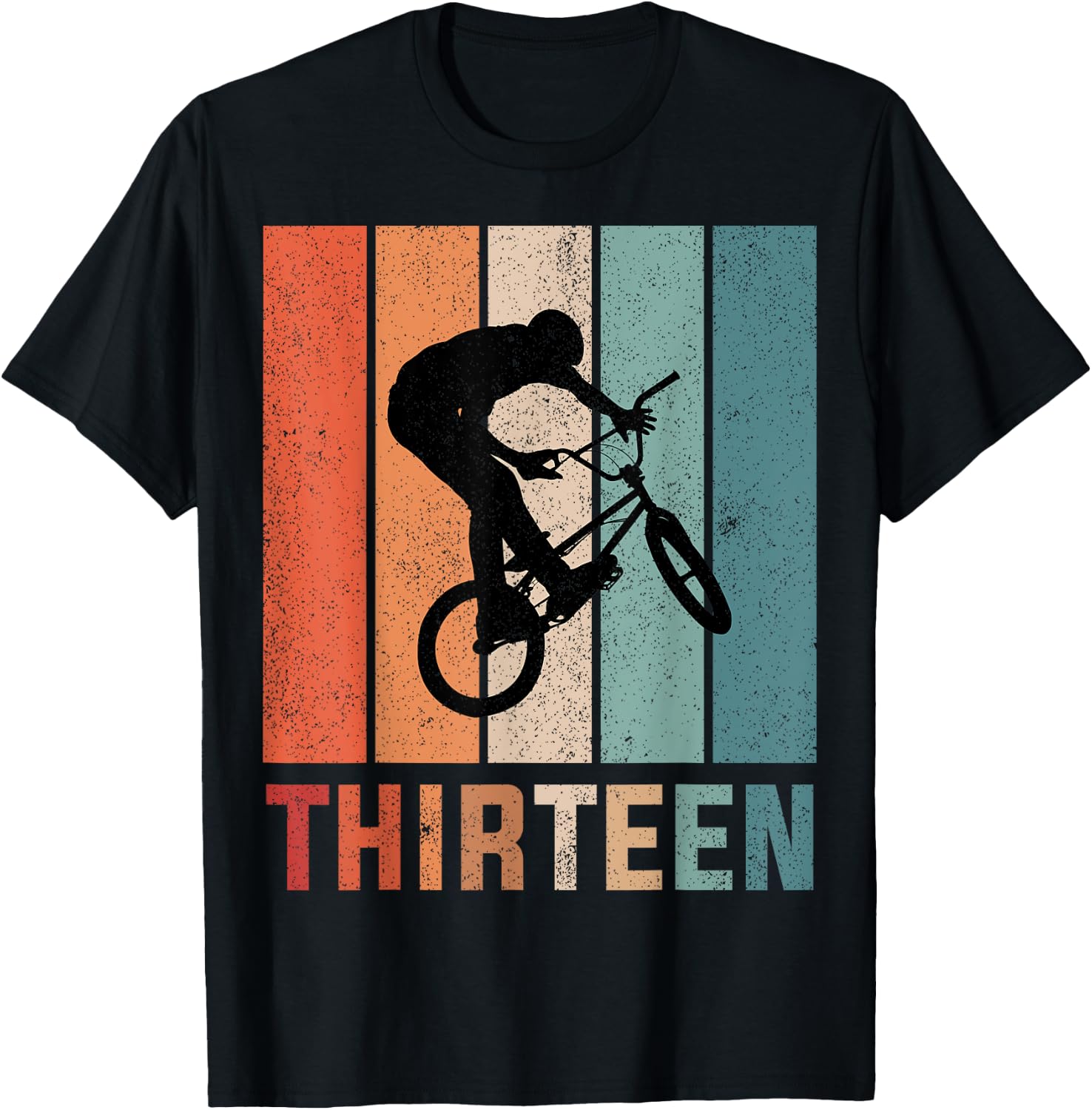 13th Birthday Retro BMX Bicycle Bike Boys Kids 13 Years Old T-Shirt - T-Shirt | Black