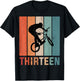 13th Birthday Retro BMX Bicycle Bike Boys Kids 13 Years Old T-Shirt - T-Shirt | Black