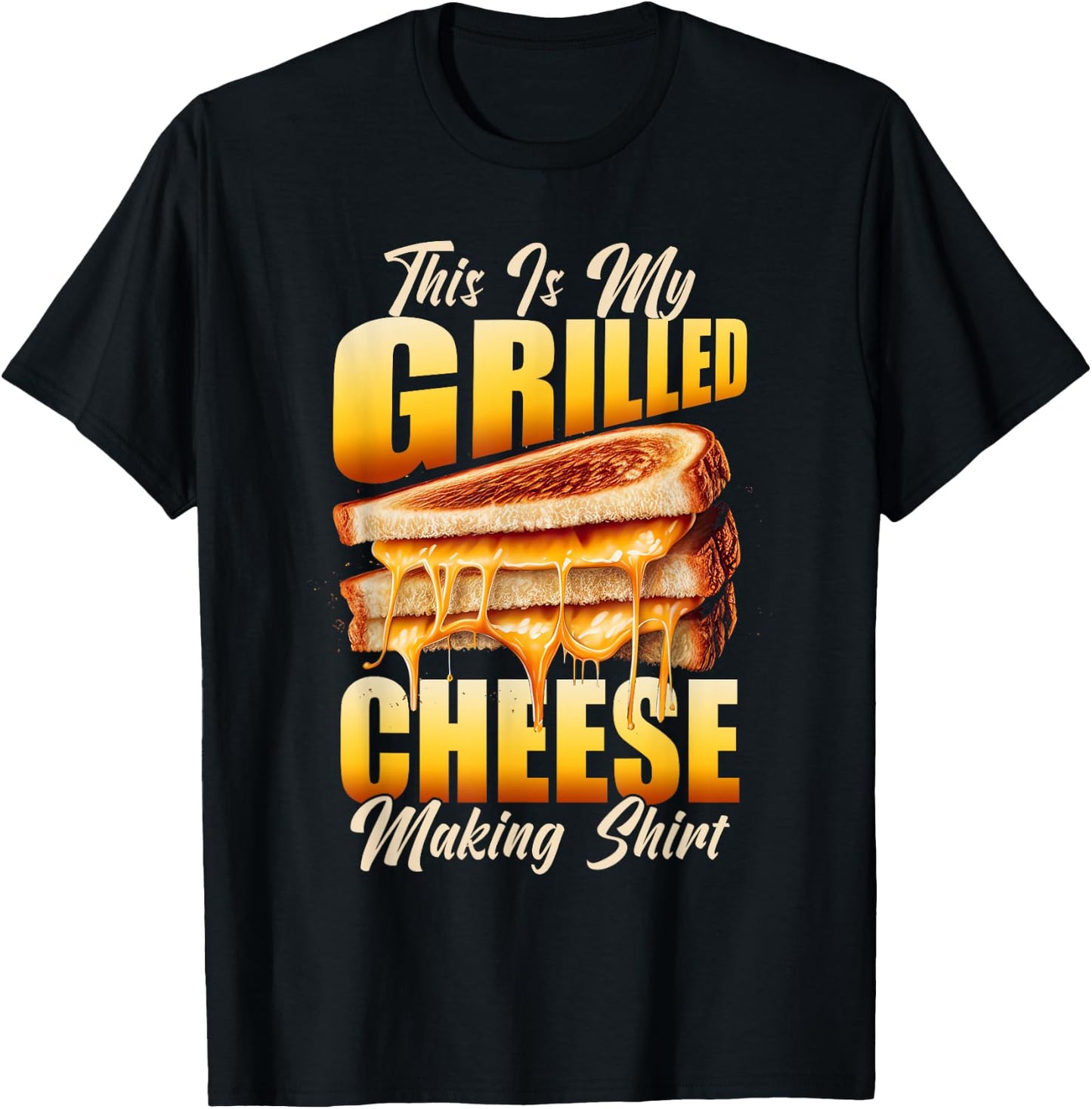 Sandwich Maker This Is My Shirt Funny Grilled Cheese T-Shirt - T-Shirt | Black