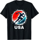 USA Run Track and Field Shirt Track and Field Apparel Track T-Shirt - T-Shirt | Black