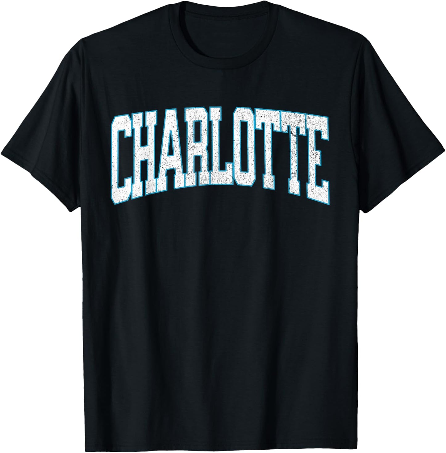 Charlotte Soccer Vintage City T-Shirt - T-Shirt | Black