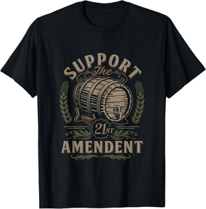 Beer drinker support the 21st amendment craft beer T-Shirt - T-Shirt | Black