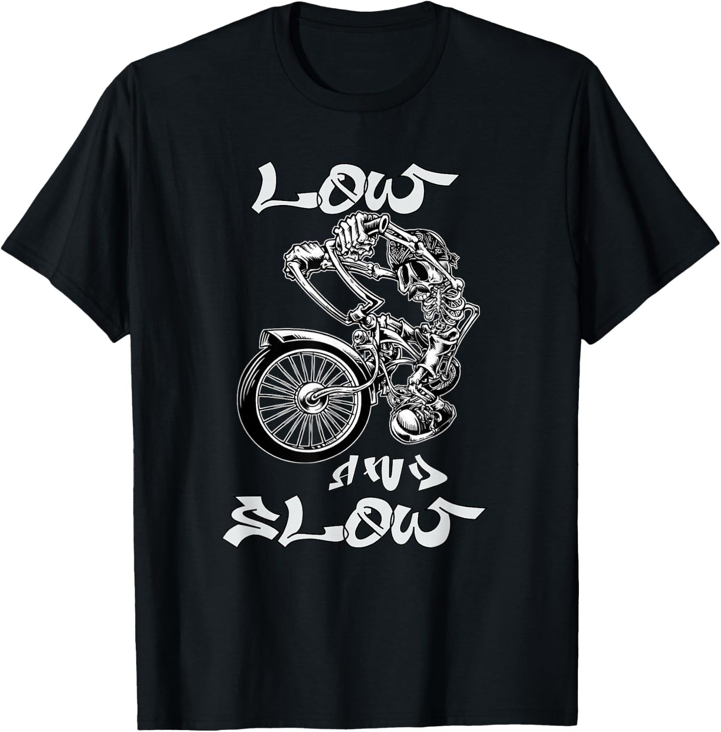 Low Rider Bicycle . Chicano Cholo, Lowrider Bike T-Shirt - T-Shirt | Black