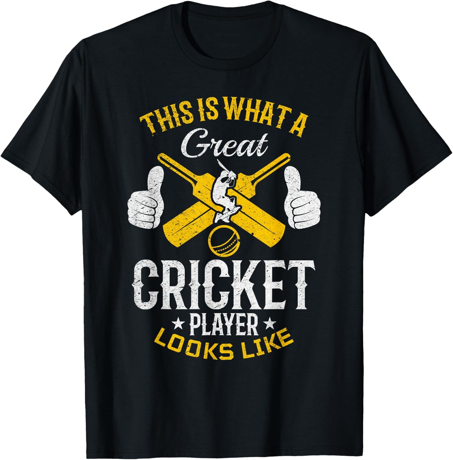 Cricket Game Cricket Sport - Great Cricket Player T-Shirt - T-Shirt | Black