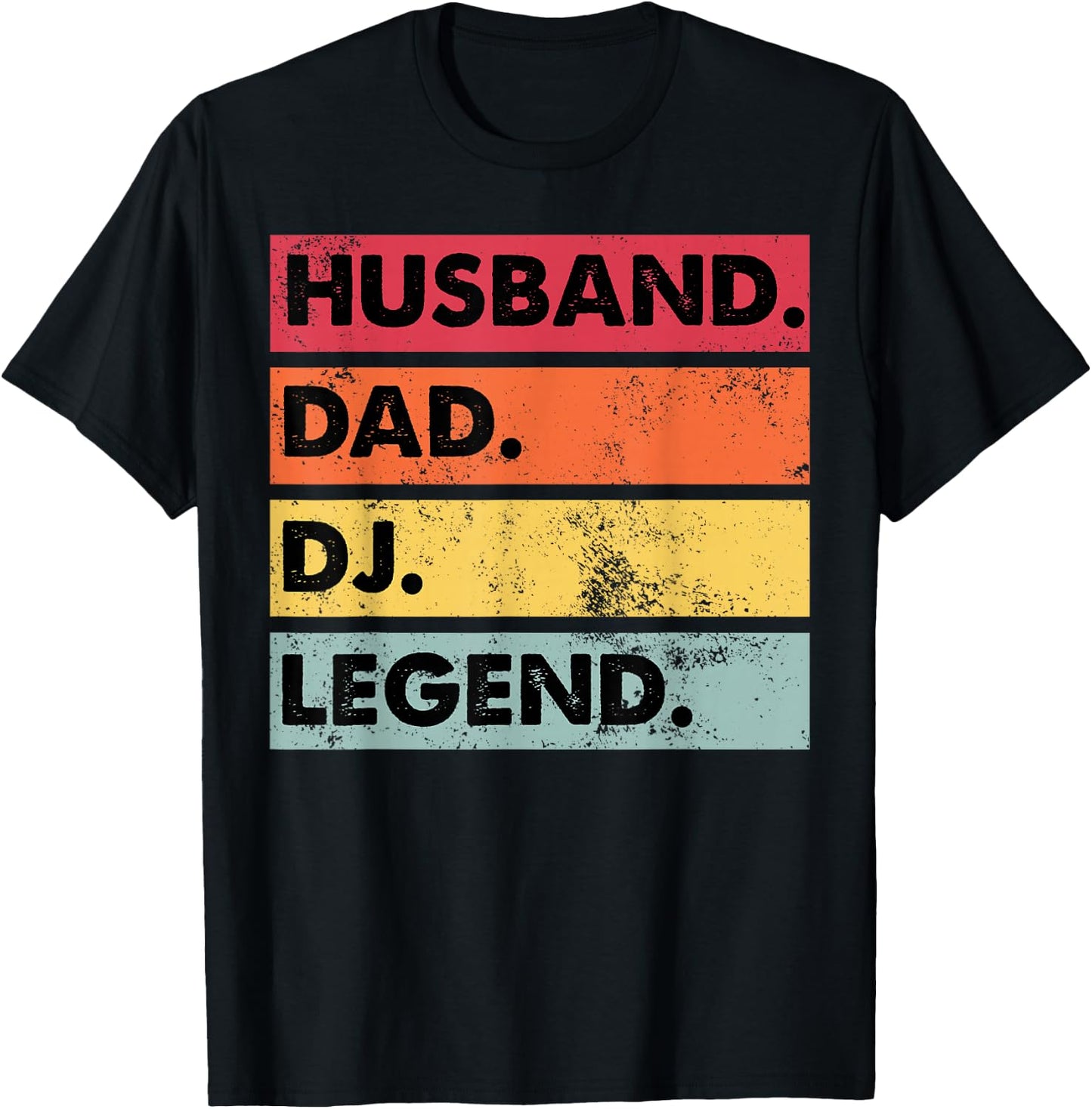 Husband Dad DJ Legend Funny DJ Disc Jockey Music Player Small T-Shirt - T-Shirt | Black