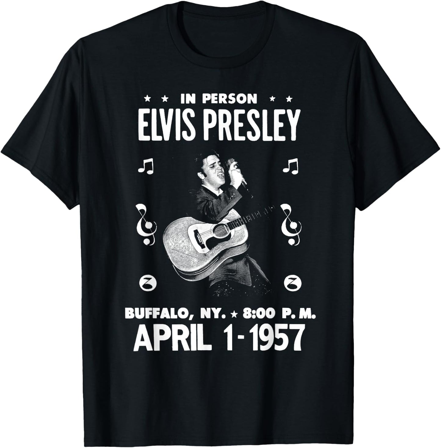 Elvis Presley Official Gig Poster Small T-Shirt - T-Shirt | Black