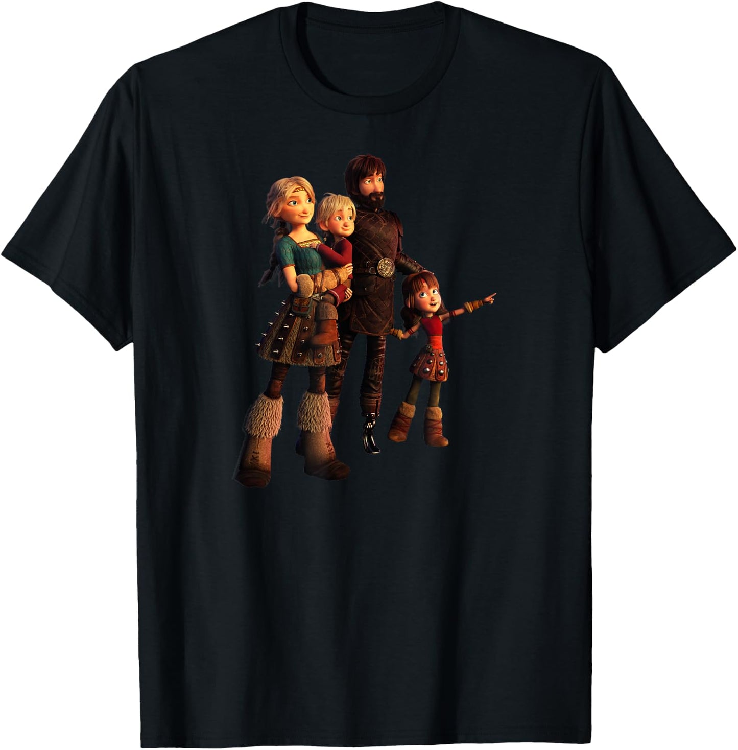 How to Train Your Dragon 3 Hiccups Family T-Shirt - T-Shirt | Black