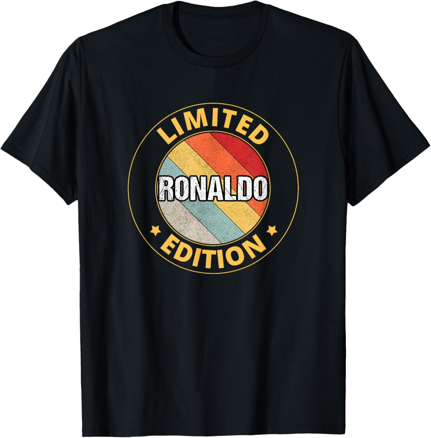 Ronaldo Name , Small, Black T-Shirt - T-Shirt | Black
