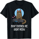 Don't Bother Me Right Meow - Funny Video Gamer & Cat Lover T-Shirt - T-Shirt | Black