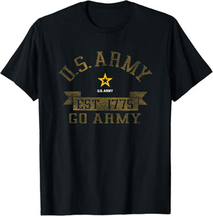 Military Army United States Vintage Go Black T-Shirt - T-Shirt | Black