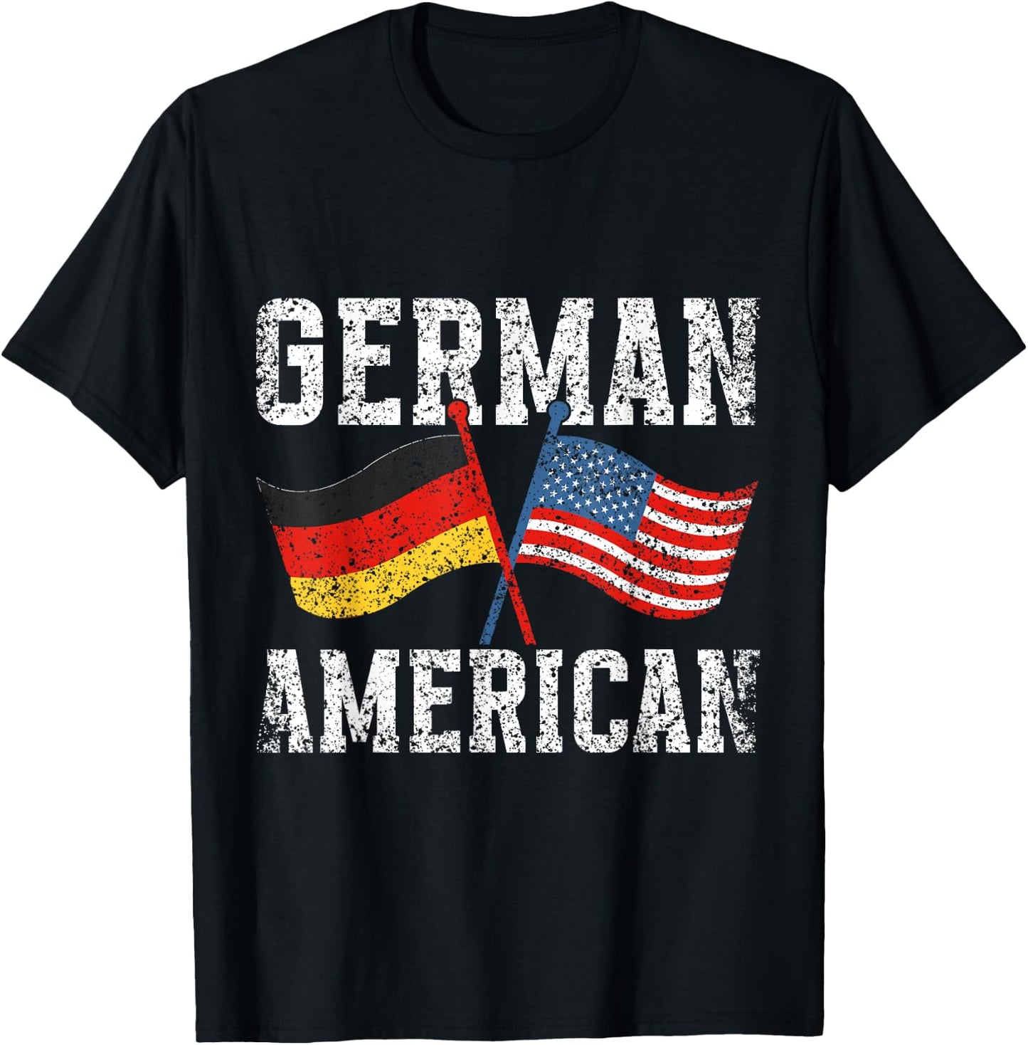 American German Us America Usa Germany German American T-Shirt - T-Shirt | Black